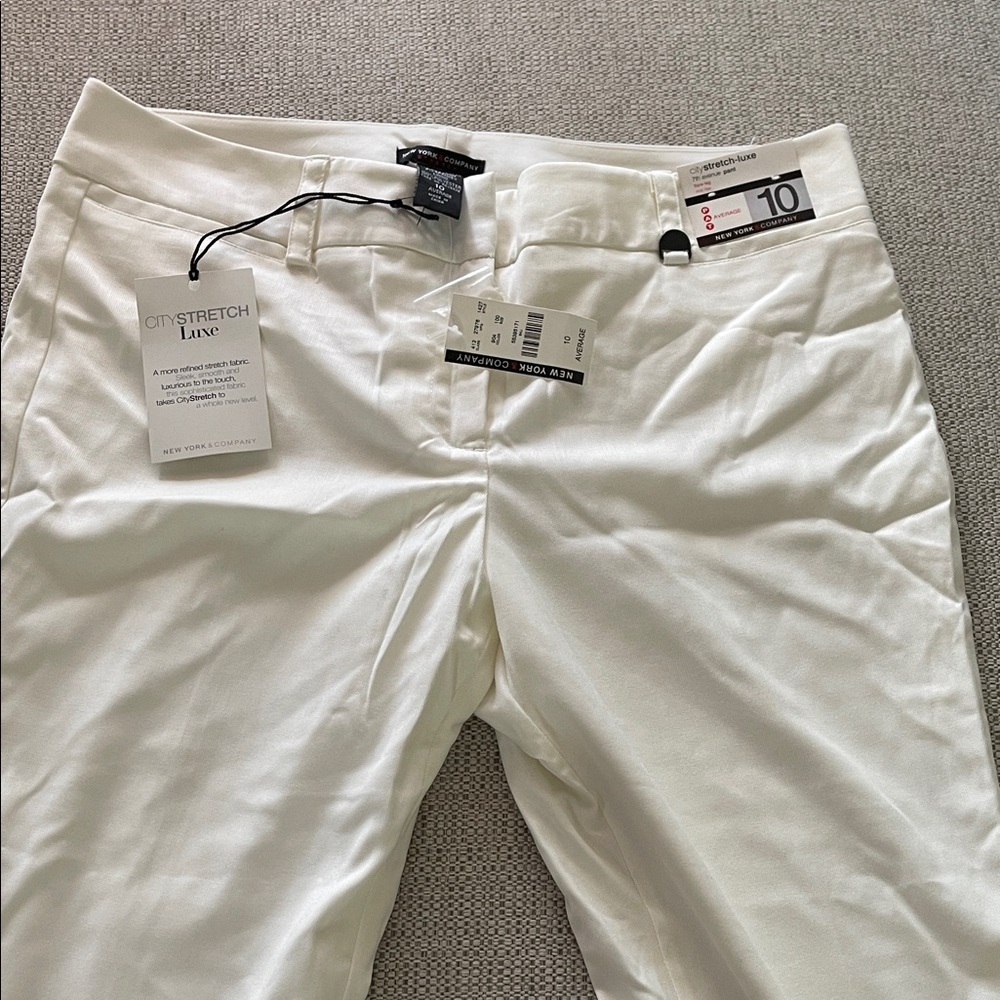 New York & Company White Women's Pantsuit
